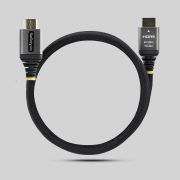 Image de StarTech.com câble HDMI HDMI Type A (Standard) Noir, Argent (HDMI2-FLEX-4K60-1M)