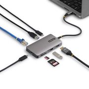 Image de StarTech.com station d'accueil Avec fil USB 3.2 Gen 2 (3.1 Gen 2) Type-C Gris (305B-USBC-MULTIPORT)