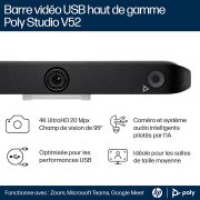 Image de HP Poly Barre de visioconférence USB Poly Studio V52 sans radio ni cordon d’alimentation TAA (A09DBAA)