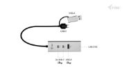 Image de i-tec USB-C/USB-A Metal HUB 3 (2x USB-C, 1x USB-A) Port + 2.5GLAN (CAMETALG325HUB)
