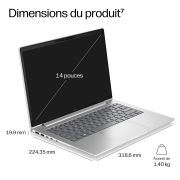 Image de HP EliteBook 6 G2i Next Gen AI Intel Core Ultra 7 355 Ordinateur portable 35,6 cm (14") WUXGA 16 Go DDR5-SDRAM 512 Go SSD Wi-Fi 7 (802.11be) Windows 11 Pro Argent (E04J9ET)