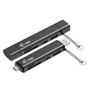 Image de i-tec USB-C/USB-A Dongle SD, TF and 2x USB (1x USB-A, 1x USB-C) (CADONGLEUSBSD)