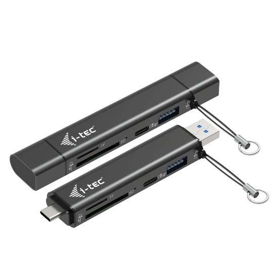 Image de i-tec USB-C/USB-A Dongle SD, TF and 2x USB (1x USB-A, 1x USB-C) (CADONGLEUSBSD)