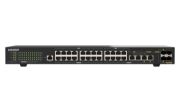 Image de QNAP commutateur réseau Géré L2 2.5G Ethernet (100/1000/2500) Connexion Ethernet, supportant l'alimentation via ce port (PoE) 1U Noir (QSW-M2130P-2C2S26T)