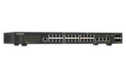 Image de QNAP commutateur réseau Géré L2 2.5G Ethernet (100/1000/2500) Connexion Ethernet, supportant l'alimentation via ce port (PoE) 1U Noir (QSW-M2130P-2C2S26T)