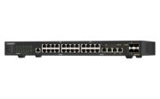 Image de QNAP commutateur réseau Géré L2 2.5G Ethernet (100/1000/2500) Connexion Ethernet, supportant l'alimentation via ce port (PoE) 1U Noir (QSW-M2130P-2C2S26T)