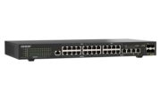Image de QNAP commutateur réseau Géré L2 2.5G Ethernet (100/1000/2500) Connexion Ethernet, supportant l'alimentation via ce port (PoE) 1U Noir (QSW-M2130P-2C2S26T)