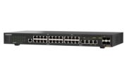 Image de QNAP commutateur réseau Géré L2 2.5G Ethernet (100/1000/2500) Connexion Ethernet, supportant l'alimentation via ce port (PoE) 1U Noir (QSW-M2130P-2C2S26T)
