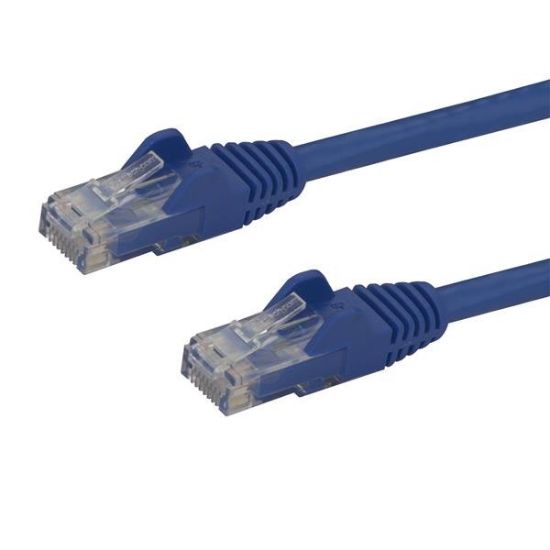 Image de StarTech.com Câble réseau Cat6 Gigabit UTP sans crochet de 15m - Cordon Ethernet RJ45 anti-accroc - M/M - Bleu (N6PATC15MBL)