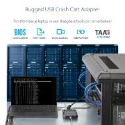 Image de StarTech.com Adaptateur crash cart pour PC portable avec boîtier durable - Console KVM USB avec transfert de fichier et acquisition vidéo (NOTECONS02X)