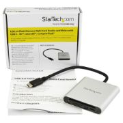 Image de StarTech.com Lecteur et enregistreur multicartes USB 3.0 avec USB-C pour cartes mémoire SD, microSD et CompactFlash (FCREADU3C)