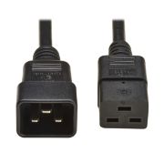 Image de Eaton 2 m, C19 to C20 - 16A, 250V, H05VV-F, PVC, Black Cordon d'alimentation - Noir (P036-02M-EU)