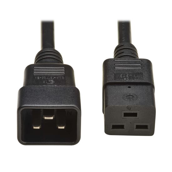 Image de Eaton 2 m, C19 to C20 - 16A, 250V, H05VV-F, PVC, Black Cordon d'alimentation - Noir (P036-02M-EU)
