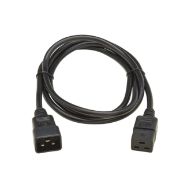 Image de Eaton 2 m, C19 to C20 - 16A, 250V, H05VV-F, PVC, Black Cordon d'alimentation - Noir (P036-02M-EU)