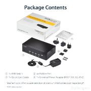 Image de StarTech.com Switch KVM double affichage HDMI 4K 30 Hz à 4 ports avec hub USB intégré (SV431DHD4KU)