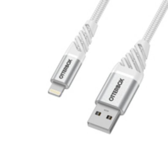 Image de OtterBox Premium Cable USB A-Lightning 1M, Cloud Sky White - Blanc (78-52640)