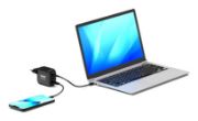 Image de Port Designs GaN², 100W, PD, wall charger with 2M USB-C cable, black Chargeur - Noir (902100PEU)