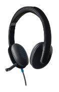 Image de Logitech H540 USB Computer Headset Avec un son haute définition et des commandes sur l'oreillette (981-000480)