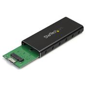 Image de StarTech.com Boîtier USB 3.1 (10 Gb/s) pour SSD SATA M.2 NGFF avec câble USB-C - Aluminium (SM21BMU31C3)