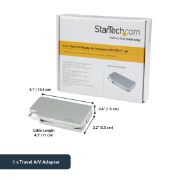 Image de StarTech.com Adaptateur Multiport USB-C avec HDMI/VGA/Mini DisplayPort ou DVI - Convertisseur Moniteur USB Type C vers HDMI 1.4 ou mDP 1.2 (4K) - VGA ou DVI (1080p) - Alumin ... (CDPVGDVHDMDP)