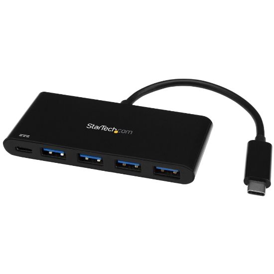 Image de StarTech.com Hub USB-C à 4 ports avec Power Delivery - USB-C vers 4x USB-A - USB 3.0 - 5Gbps (HB30C4AFPD)