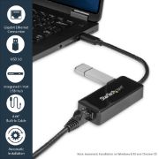 Image de StarTech.com Adaptateur réseau USB 3.0 vers Gigabit Ethernet avec port USB - Noir (USB31000SPTB)