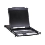 Image de Eaton 16-Port Cat5 KVM over IP Switch - Virtual Media, 19 in. LCD, 1 Remote/1 Local User, 1U Rack-Mount, TAA Commutateur KVM - Noir (B064C-16-1X1-IP)