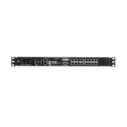 Image de Eaton 16-Port Cat5 KVM over IP Switch - Virtual Media, 19 in. LCD, 1 Remote/1 Local User, 1U Rack-Mount, TAA Commutateur KVM - Noir (B064C-16-1X1-IP)