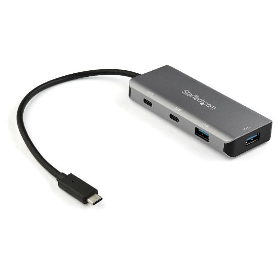 Image de StarTech.com Hub USB-C 4 Ports - 2x USB-A et 2x USB-C - Hub SuperSpeed 10Gbps USB Type-C 3.2 Gen 2 - Alimentation Bus USB - Adaptateur USB-C vers USB - Aluminium - Câble 25 cm (HB31C2A2CB)