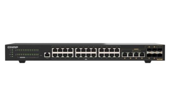 Image de QNAP commutateur réseau Géré L2 2.5G Ethernet (100/1000/2500) 1U Noir (QSW-M2130-4C2S24T)