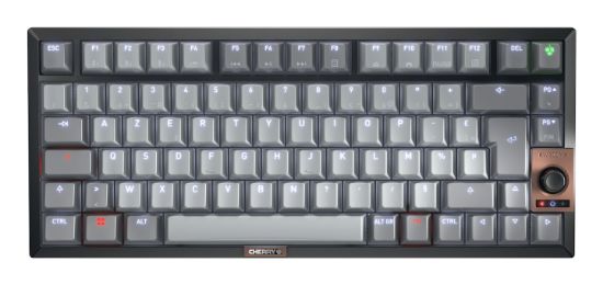 Image de CHERRY KW 300W MX clavier Maison USB + Bluetooth AZERTY Français Noir, Cuivre, Gris (G80-3961HHAFR-2)