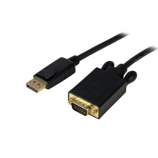 Image de StarTech.com Adaptateur DisplayPort vers VGA - Câble Display Port Mâle VGA Mâle 1920x1200 - Noir 4,5m (DP2VGAMM15B)