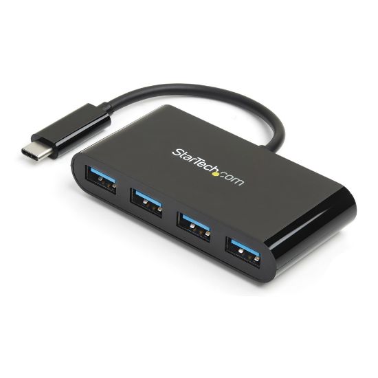Image de StarTech.com Hub USB-C à 4 ports alimenté par bus - USB-C vers 4x USB-A - USB 3.0 - 5Gbps (HB30C4AB)