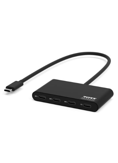 Image de Port Designs USB-C, 5 port, 5V, 1.5A, 30cm, 7.7 x 4.3 x 1.2cm, 48g Hub d'interface - Noir (900147)
