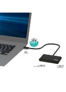 Image de Port Designs USB-C, 5 port, 5V, 1.5A, 30cm, 7.7 x 4.3 x 1.2cm, 48g Hub d'interface - Noir (900147)