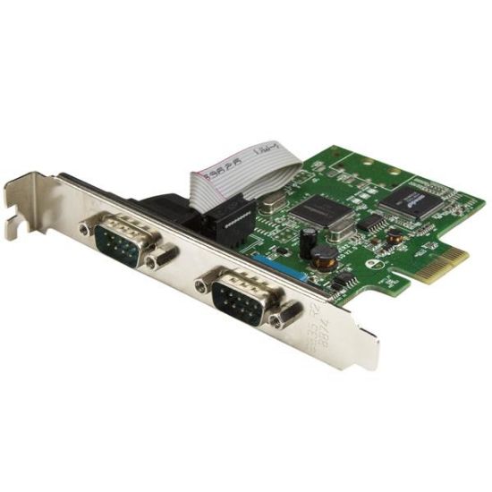 Image de StarTech.com Carte PCI Express à 2 ports série DB9 RS232 - Adaptateur PCIe série avec UART 16C1050 (PEX2S1050)