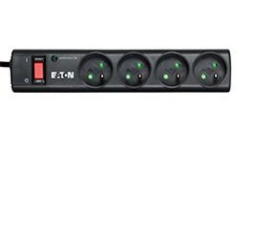 Image de Eaton protection surtension Noir, Blanc 4 sortie(s) CA 220 - 250 V 1 m (PS4F)