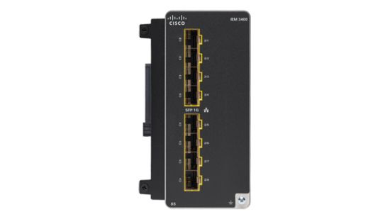 Image de Cisco Catalyst IE3400 with 8 GE SFP ports, Expansion Module Module de commutateur de réseau (IEM-3400-8S=)
