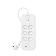 Image de Belkin Connect Blanc 6 sortie(s) CA 2 m (SRB002CA2M)