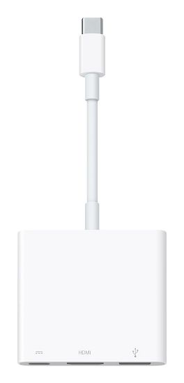 Image de Apple USB-C Digital AV Multiport Adapter Hub d'interface - Blanc (MW5M3ZM/A)
