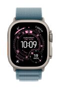 Image de Apple Boucle Alpine bleu clair 49 mm - Large - Finition titane noir (MG9M4ZM/A)
