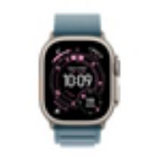 Image de Apple Boucle Alpine bleu clair 49 mm - Large - Finition titane noir (MG9M4ZM/A)