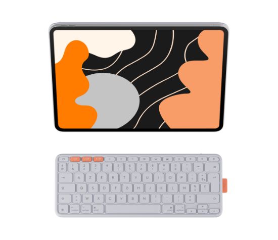Image de Logitech Flip Folio - AZERTY - Gris clair (920-013832)