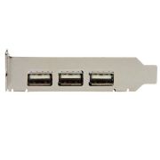 Image de StarTech.com Carte Adaptateur PCI Express vers 4 Ports USB 2.0 - Carte PCIe Interne Externe (PEXUSB4DP)