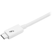 Image de StarTech.com Câble Thunderbolt 3 de 2 m - 20 Gb/s - Compatible Thunderbolt, USB et DisplayPort - Blanc (TBLT3MM2MW)