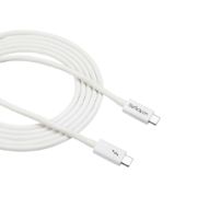 Image de StarTech.com Câble Thunderbolt 3 de 2 m - 20 Gb/s - Compatible Thunderbolt, USB et DisplayPort - Blanc (TBLT3MM2MW)