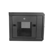 Image de StarTech.com Armoire Réseau Murale à 2 Montants 6U avec Étagère 1U, Armoire Serveur Murale 19" à Charnières pour Équipement IT/AV/Électronique/Ordinateur, Armoire Rack Ventilée ... (RK616WALM)