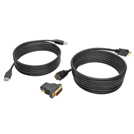 Image de Eaton Tripp Lite HDMI/DVI/USB KVM Cable Kit, 10 ft. (3.05 m) - USB 2.0, 4K 60Hz Câbles KVM - Noir (P782-010-DH)