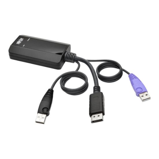 Image de Eaton Tripp Lite NetDirector DisplayPort USB Server Interface Unit with Virtual Media and CAC Support (B064-IPG Series), TAA Câbles KVM - Noir,Violet (B055-001-UDP)