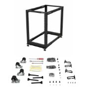 Image de StarTech.com Rack Serveur Mobile 18U 4 Poteaux, Rack Réseau 19" 4 Poteaux avec Roulettes, Rack Roulant avec Profondeur Ajustable pour PC/AV/Données/Informatique - Roulettes, ... (4POSTRACK18U)